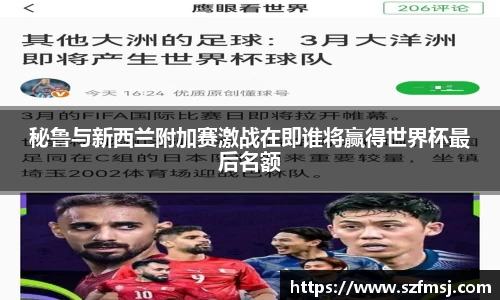 秘鲁与新西兰附加赛激战在即谁将赢得世界杯最后名额